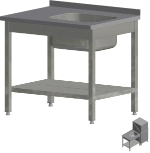 СТОЛ ДЛЯ ГРЯЗНОЙ ПОСУДЫ KAYMAN ДЛЯ П/М TATRA СПМ-121/0907 ЛЕВЫЙ
