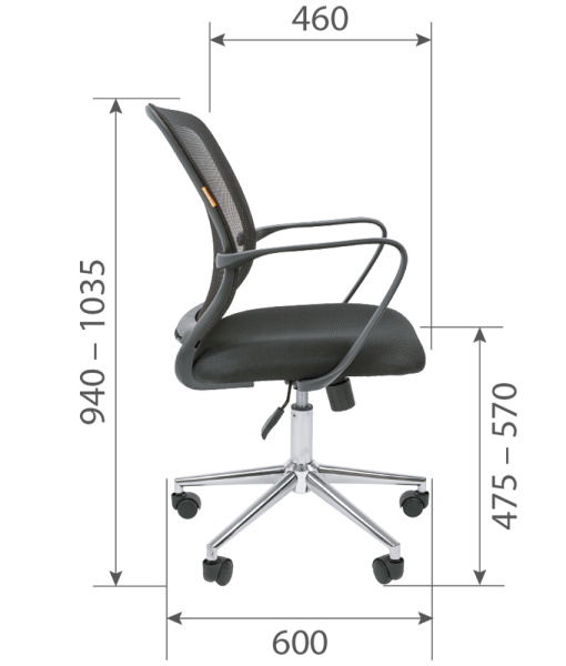Офисное кресло Chairman  698 TW-05 синий хром new