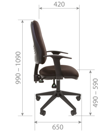 Офисное кресло Chairman 661 15-13 темно-серый sl