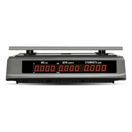 Торговые настольные весы M-ER 328 C-15.2 LED  с RS-232 и USB без АКБ Торговые настольные весы M-ER 328 C-15.2 LED  с RS-232 и USB без АКБ