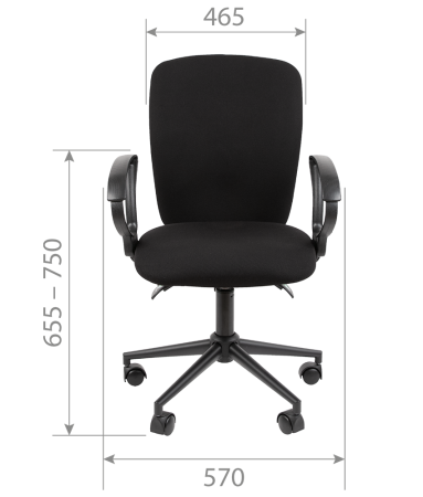 Офисное кресло Chairman 9801 ткань С-3 черный Black
