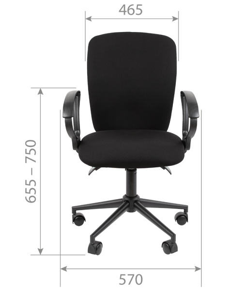 Офисное кресло Chairman 9801 ткань С-3 черный Black