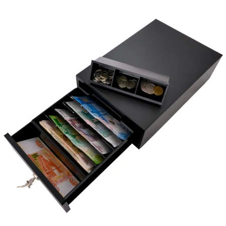 Денежный ящик Форт 2M PUSH черный