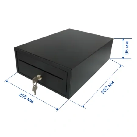 Денежный ящик Форт 2M PUSH черный