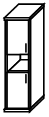 Шкаф-колонка с 2 глухими малыми дверьми SR-5U.4